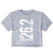 Running Short Sleeve Crop Tee - 26.2 Marathon Vertical