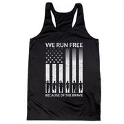 Women's Racerback Performance Tank Top - Because of the Brave