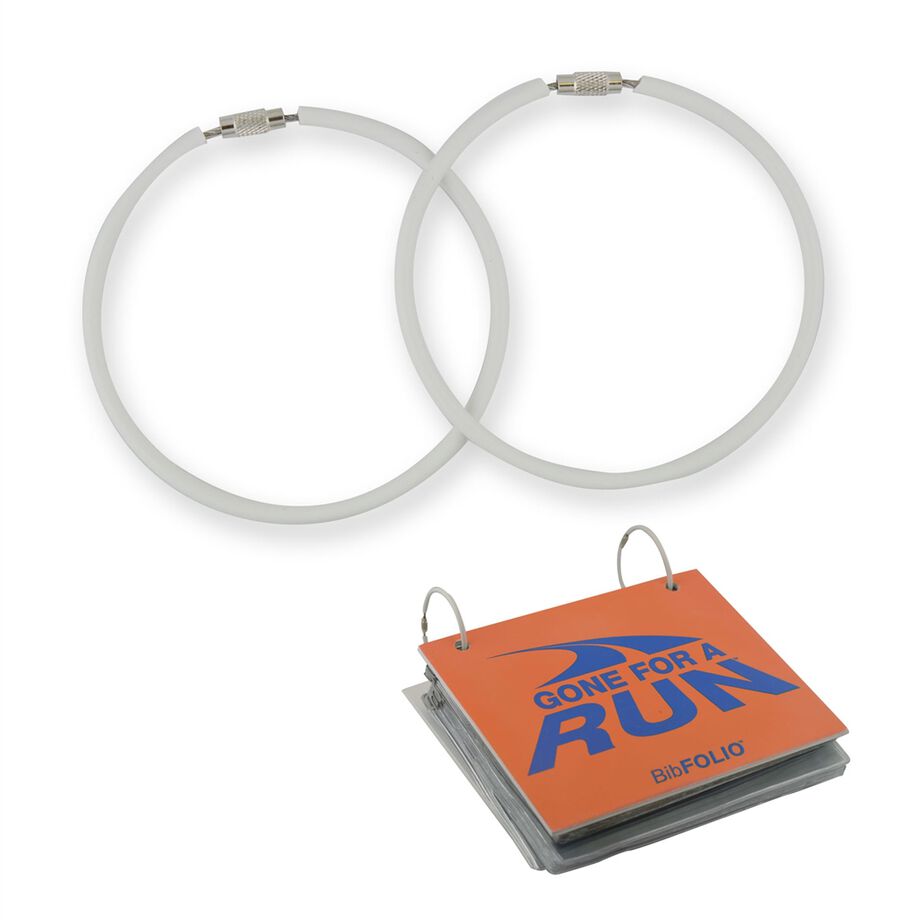 BibFOLIO® Race Bib Album Expansion Rings (3" White Rings) - Set of 2