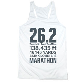 Women's Racerback Performance Tank Top - 26.2 Math Miles