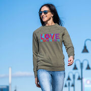 Running Raglan Crew Neck Pullover - Love Hate Running