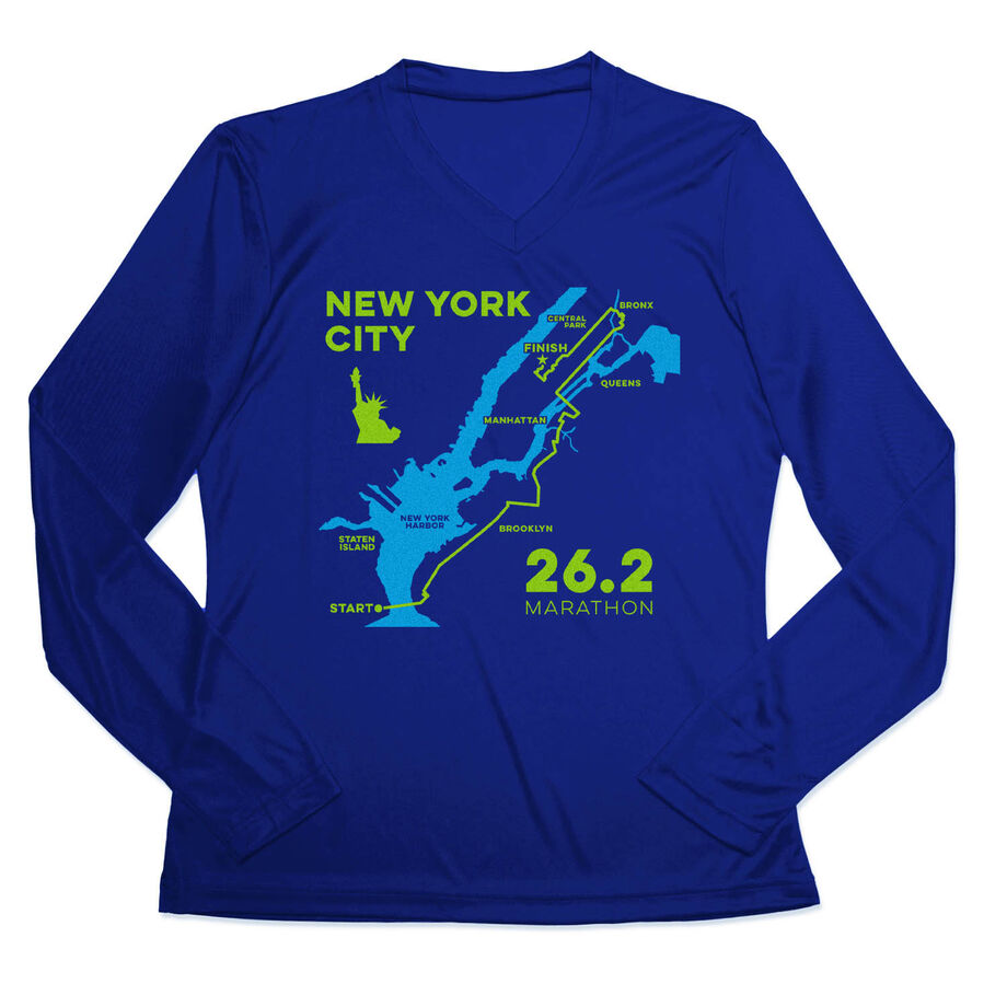 Women's Long Sleeve Tech Tee - New York City Route