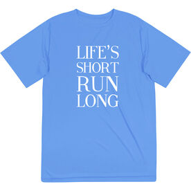 Men's Running Short Sleeve Tech Tee - Life's Short Run Long (Text)