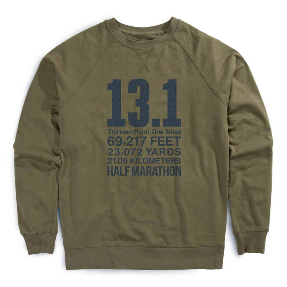 Running Raglan Crew Neck Pullover - 13.1 Math Miles