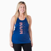 Women's Racerback Performance Tank Top - Patriotic Run