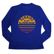 Women's Long Sleeve Tech Tee - Running is My Sunshine