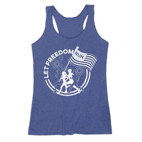 Women's Everyday Tank Top - Let Freedom Run [Royal/Adult Small] - SS