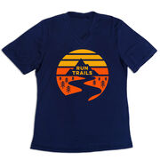 Women's Short Sleeve Tech Tee - Run Trails Sunset