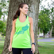 Women's Racerback Performance Tank Top - Winged Foot Inspirational Words