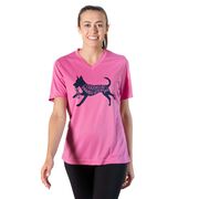 Women's Short Sleeve Tech Tee - I'd Rather Be Running with My Dog