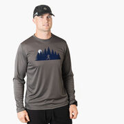 Men's Running Long Sleeve Performance Tee - Moonlit Run (Male)