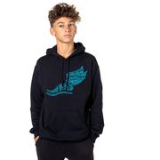 Cross Country Hooded Sweatshirt - Winged Foot Inspirational Words