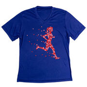 Women's Short Sleeve Tech Tee - Heartfelt Runner Girl