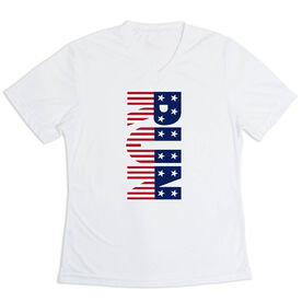 Women's Short Sleeve Tech Tee - Patriotic Run