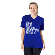 Women's Short Sleeve Tech Tee - Then I Teach The Kids