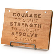 Premier Wood BibFOLIO® Race Bib Album - Courage To Start