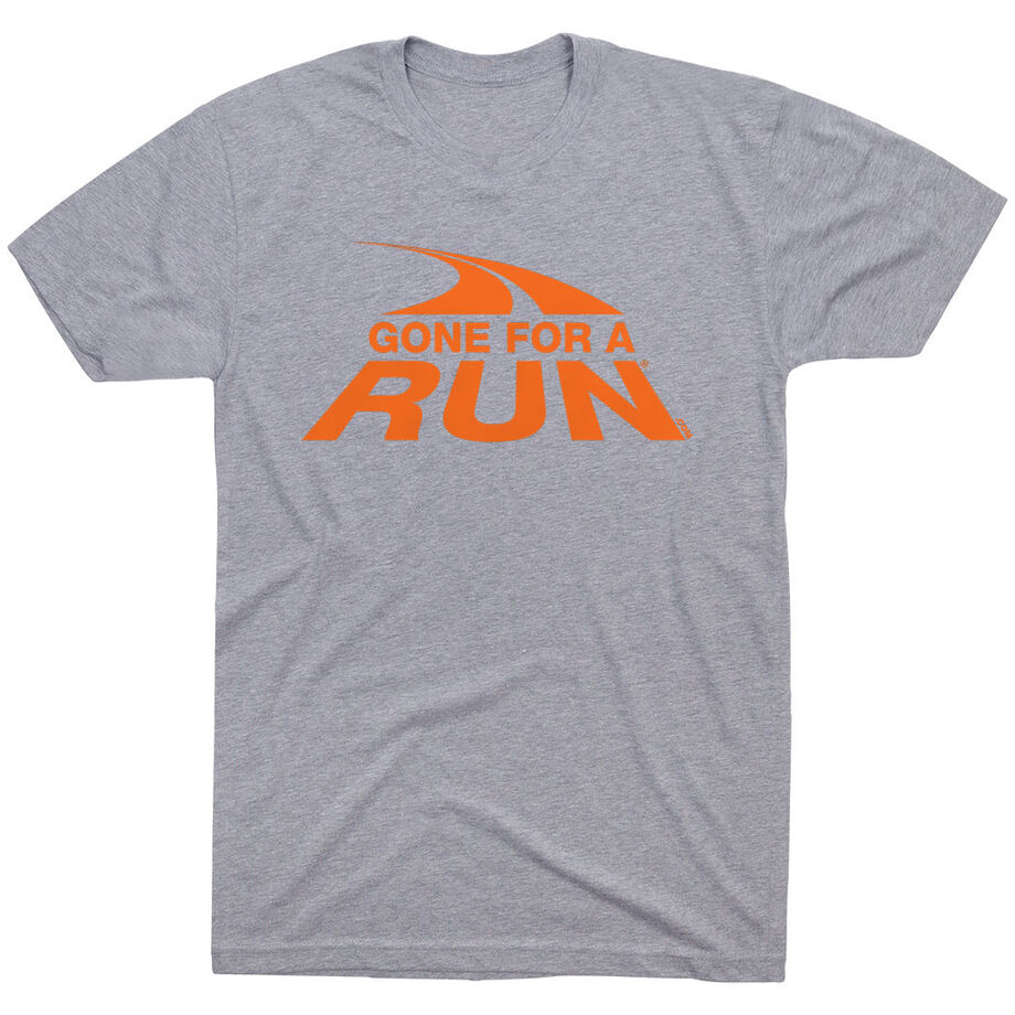 Running Short Sleeve T-Shirt - Gone For a Run® Logo (Orange)