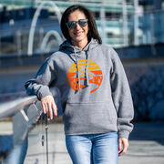 Statement Fleece Hoodie -  Run Trails Sunset