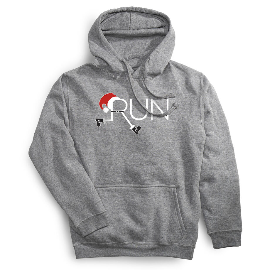 Statement Fleece Hoodie -  Let's Run For Christmas