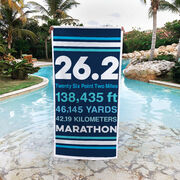 Running Premium Beach Towel - 26.2 Math Miles