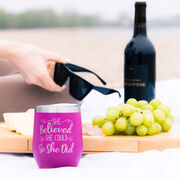 Travel Wine Tumbler - She Believed She Could So She Did