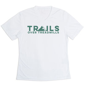 Women's Short Sleeve Tech Tee - Trails Over Treadmills