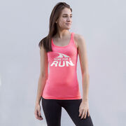 Running Women's Athletic Tank Top - Gone For a Run Logo