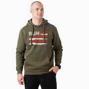 Statement Fleece Hoodie - Run For The Red White and Blue