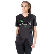 Women's Short Sleeve Tech Tee - Let's Run Lucky