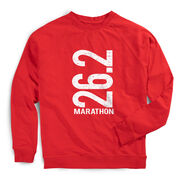 Running Raglan Crew Neck Pullover - 26.2 Marathon Vertical