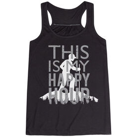 Flowy Racerback Tank Top - This Is My Happy Hour Hiker