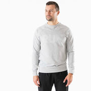 Running Raglan Crew Neck Pullover - Run Lines