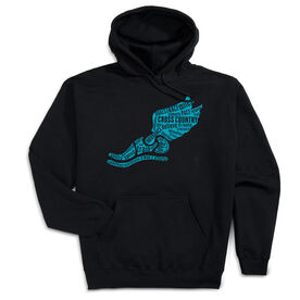 Cross Country Hooded Sweatshirt - Winged Foot Inspirational Words