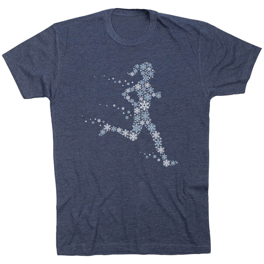 Running Short Sleeve T-Shirt - Winter Runner Girl