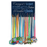 Running Large Hooked on Medals Hanger - Courage To Start