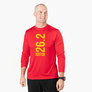 Men's Running Long Sleeve Tech Tee - Boston 26.2 Vertical