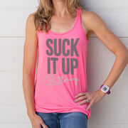 Flowy Racerback Tank Top - Suck It Up Buttercup