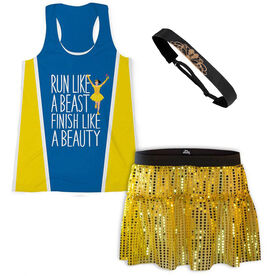 Run Like a Beast Finish Like a Beauty (Bold) Running Outfit