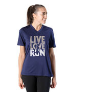 Women's Short Sleeve Tech Tee - Live Love Run Silhouette