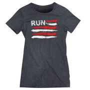 Women's Everyday Runners Tee - Run For The Red White and Blue