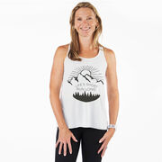 Flowy Racerback Tank Top - Life's Short Run Long (Mountains)