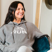 Statement Fleece Hoodie -  Gone For a Run White Logo
