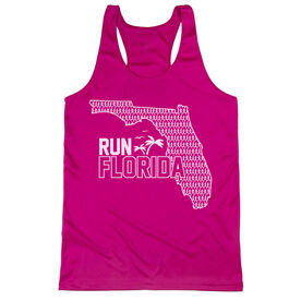 Women's Racerback Performance Tank Top - Run Florida