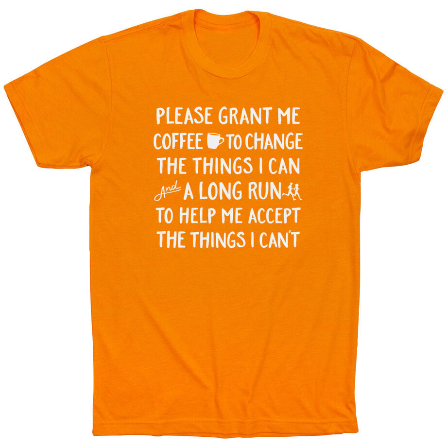 Running Short Sleeve T-Shirt - Please Grant Me Coffee