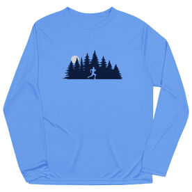 Men's Running Long Sleeve Performance Tee - Moonlit Run (Male)