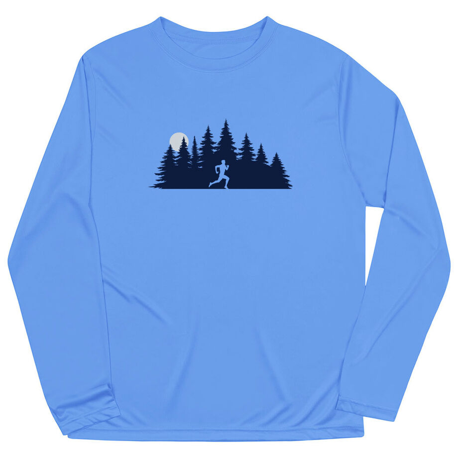 Men's Running Long Sleeve Performance Tee - Moonlit Run (Male)
