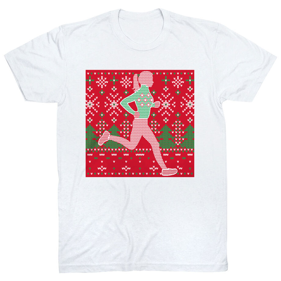 Running Short Sleeve T-Shirt - Christmas Sweater