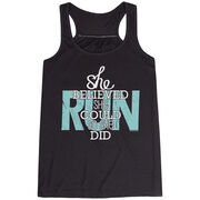 Flowy Racerback Tank Top - She Believed She Could So She Did