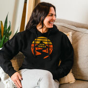 Statement Fleece Hoodie -  Run Trails Sunset