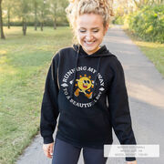 Statement Fleece Hoodie - Running My Way to a Beautiful Day